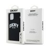 DKNY DKHMP12MSNYACH iPhone 12/12 Pro6.1 czarny/black hardcase Liquid Silicone White Printed Logo MagSafe